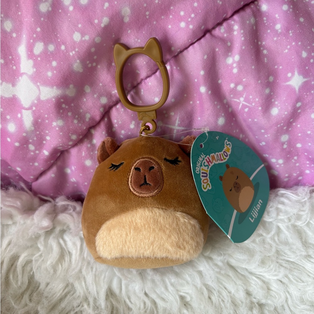 Lijjian the Capybara 3.5” Squishmallows clip